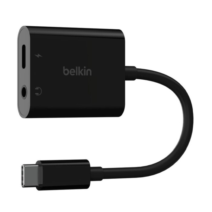 BELKIN RockStar 3.5mm Audio + USB C Charge Adapter 60W PD