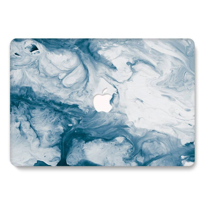 Designer Case - Whit3 and Blue Smoked Marble for Macbook Air 13-inch M2/M3
