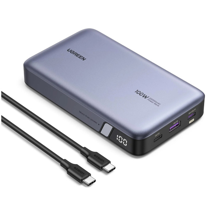 UGREEN 100W Power Bank 20000mAh Battery Pack USB C 3-Port PD3.0
