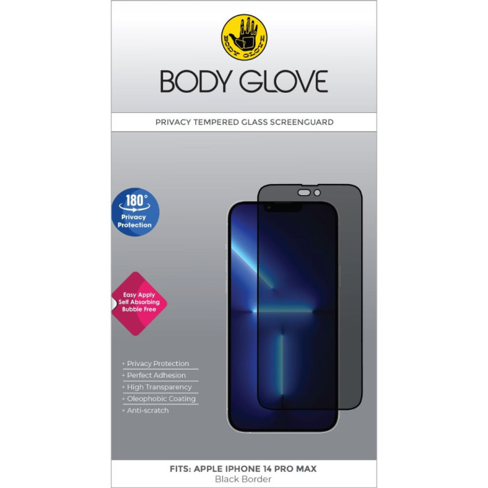 BodyGlove Privacy Tempered Glass for iPhone 14 Pro Max