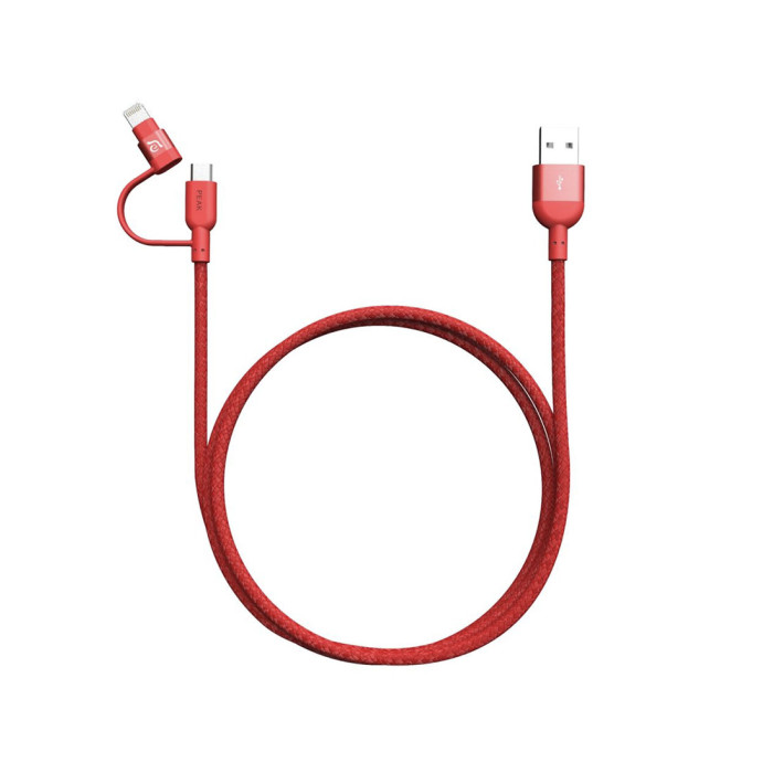 Adam Elements Peak II Duo MFi Lightning & Micro USB 1.2m