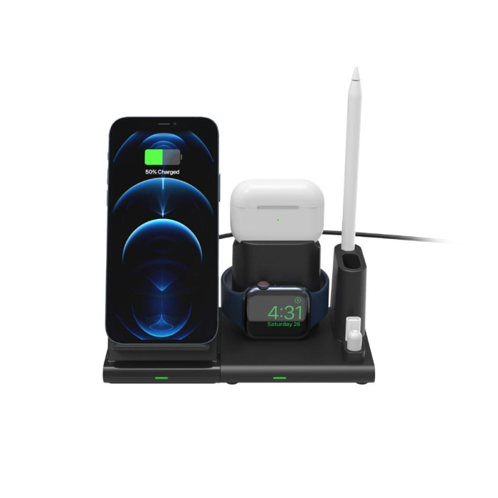 Adam OMNIA Q4 - 15W 4-in-1 Wireless Charging Station