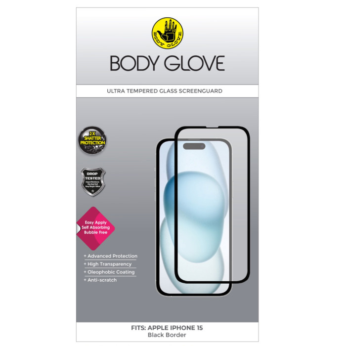 Body Glove Ultra Tempered Glass for iPhone 15