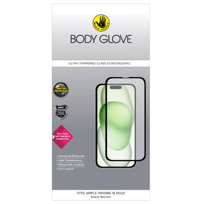 Body Glove Ultra Tempered Glass for iPhone 15 Plus