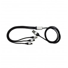 GIZZU 3-1 USB to  Micro USB/USB-C/Lightning 1.2M Cable –Black