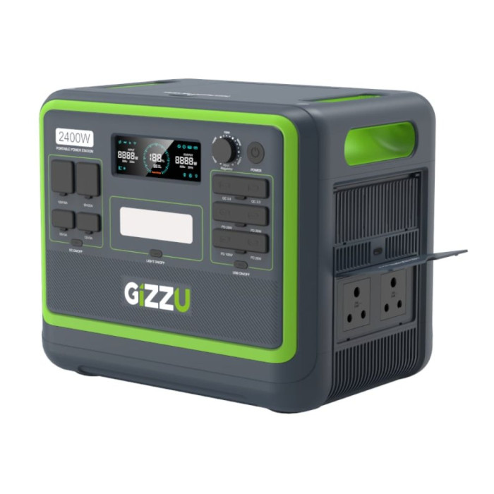 Gizzu 2048WH/2400W Challenger Pro UPS Power Station LifePo4 Power Station