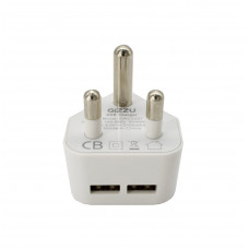 GIZZU 2 Port USB 3-PRONG Wall Charger