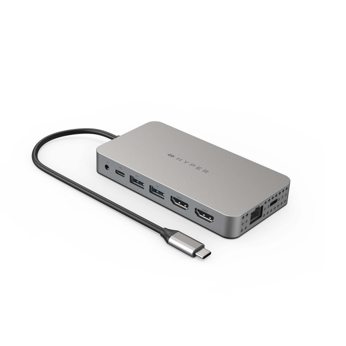 HyperDrive Dual 4K HDMI 10-in-1 USB Type-C Hub for M1/M2/M4 MacBook