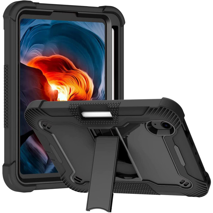 TUFF-LUV Rugged Armour Case & Stand and PET Film for Apple iPad mini 6