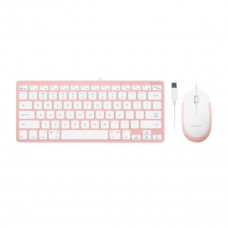 Macally Compact Aluminium USB Keyboard and Quiet Click Mouse