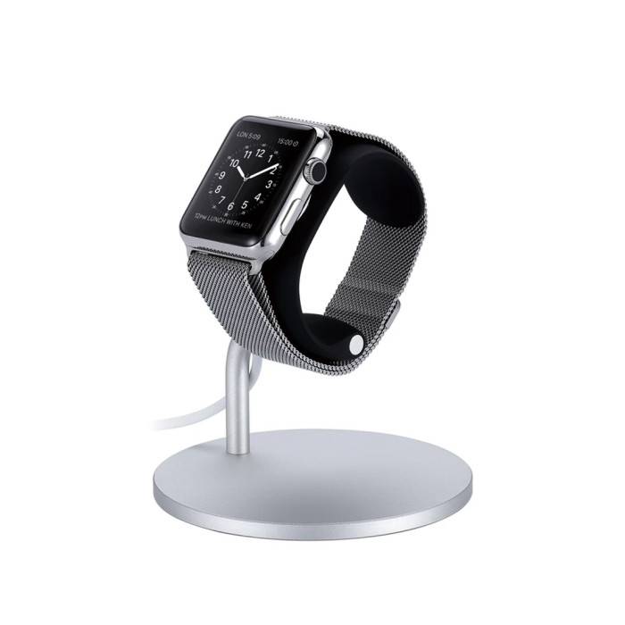 Just Mobile Lounge Dock for Apple Watch-Silver/Black