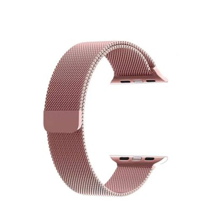 Rose Pink Milanese Loop Steel Strap for Apple Watch - 42/44mm