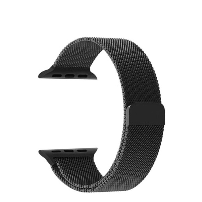 Black Milanese Loop Steel Strap for Apple Watch - 42/44mm