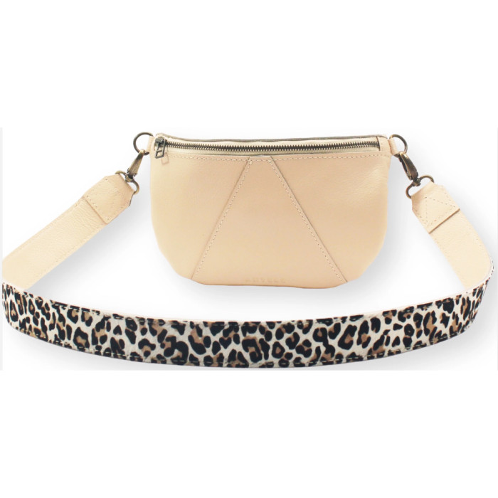 Antelo Ruby Eclipse Leather Crossbody Leopard Strap Limited Edition