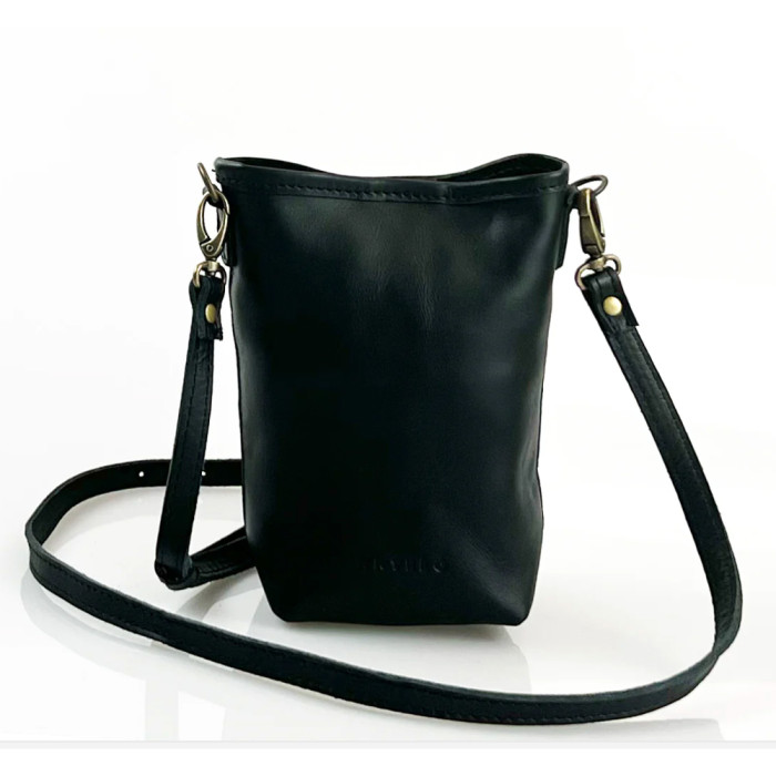 Antelo Suede Mini Bucket Leather Phone Crossbody