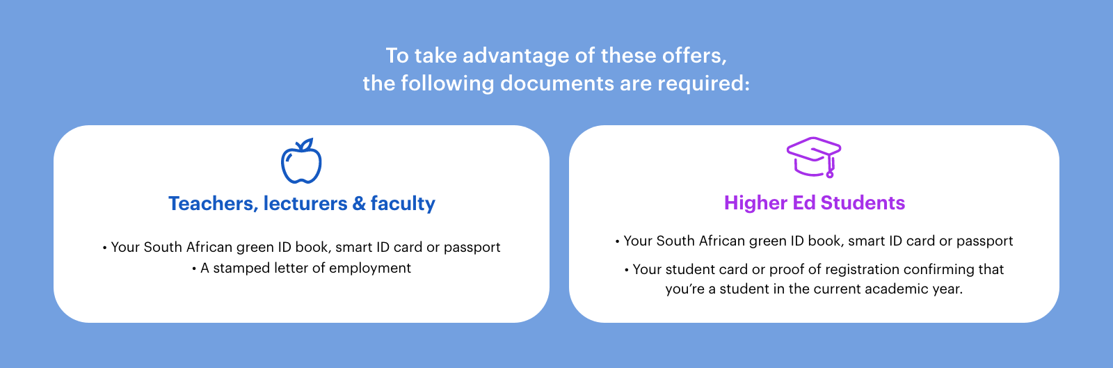 take advantage of these offers